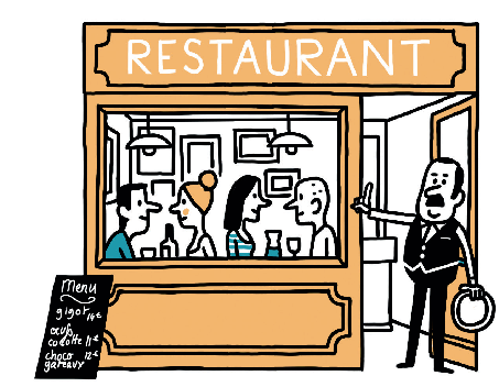 Romain et Domino refusés au restaurant Romain et Domino refusés au restaurant